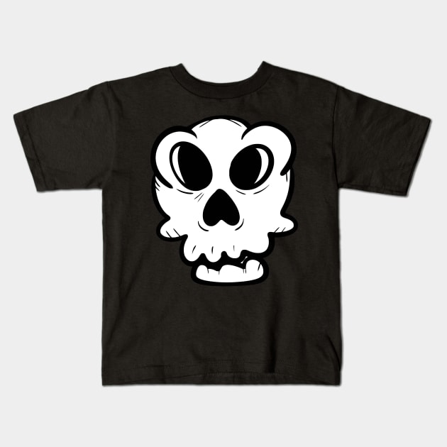 cartoon Skull Kids T-Shirt by Jrfiguer